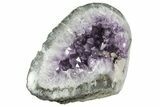 7.8" Purple Amethyst Geode With Polished Face - Uruguay - #199763-2